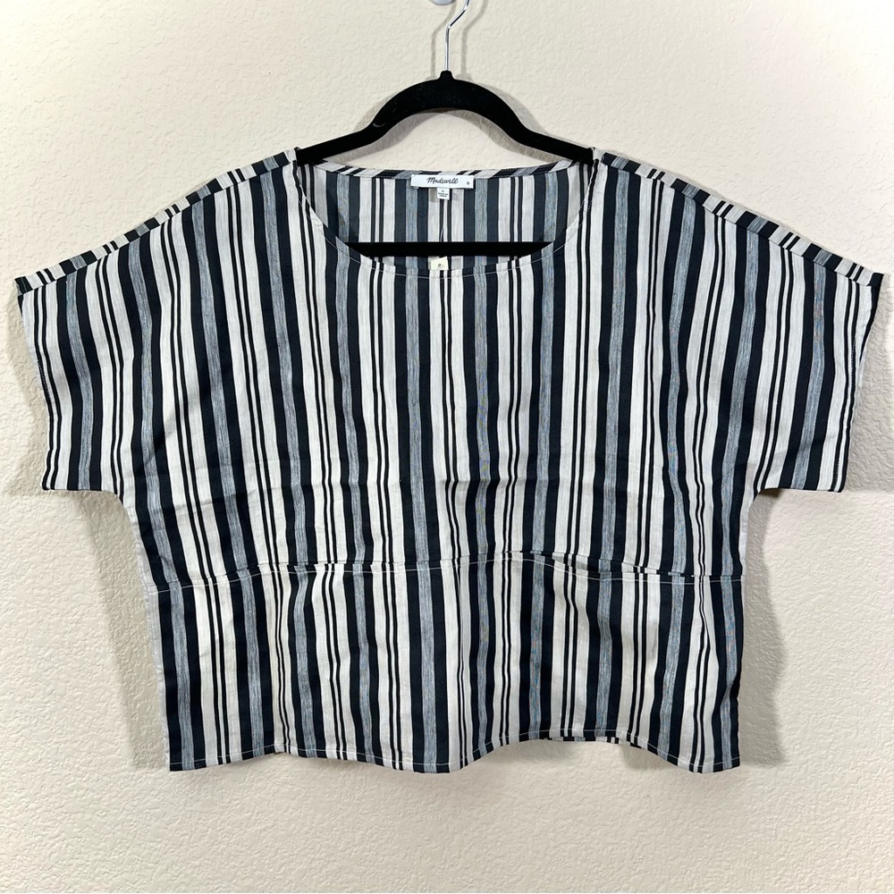 Madewell L boxy top in Evelyn stripe